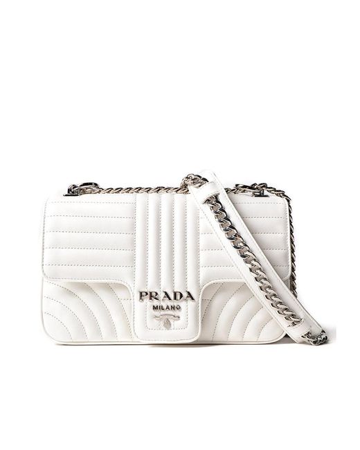 Prada Medium Diagramme Bag In White Lyst Australia