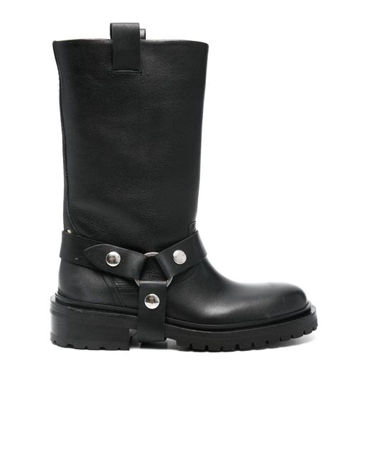 Golden Goose Deluxe Brand Black Leather Ankle Boots