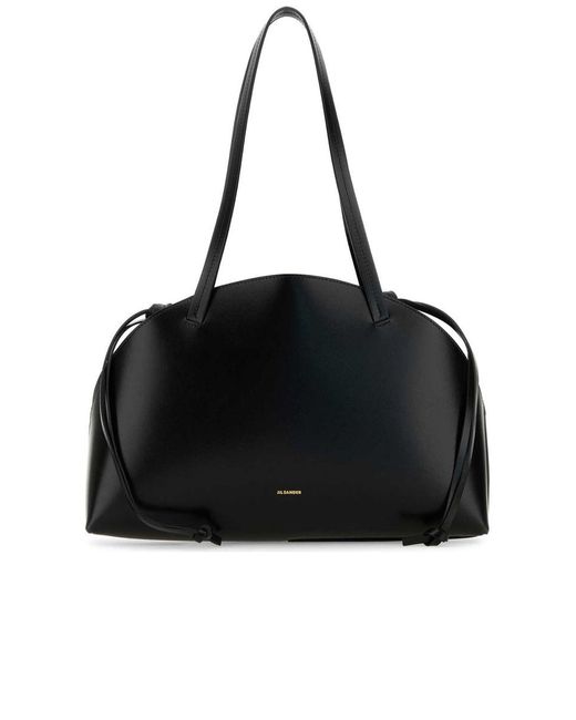 Jil Sander Black Medium Curve Shoulder Bag