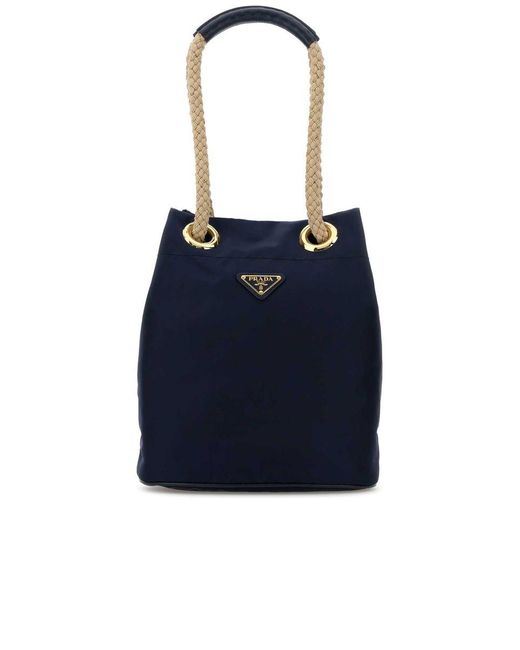 Prada Blue Mariner Re-nylon Small Bucket Bag