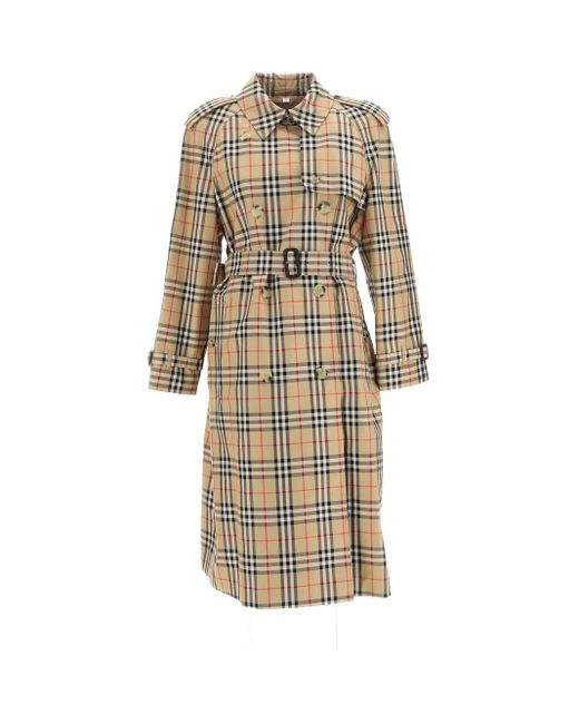Burberry Natural Vintage Check-print Trench Coat