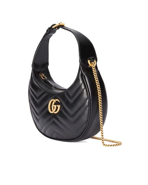 Gucci Black gg Half-moon-shaped Mini Mini Bag