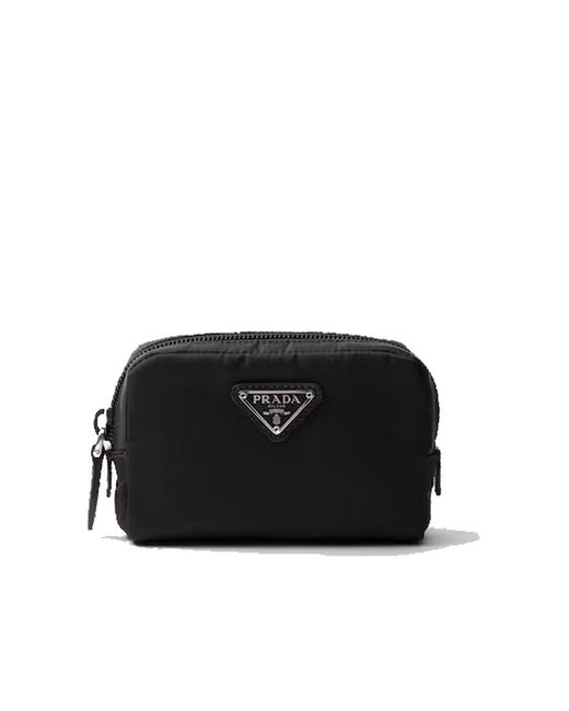 Prada Black Re-nylon Necessaire Pouches Wallet