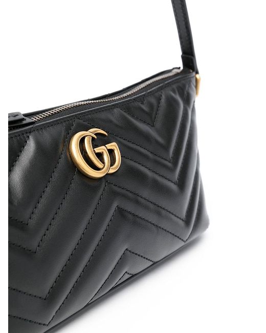 Gucci Black gg Marmont 2.0 Shoulder Bag