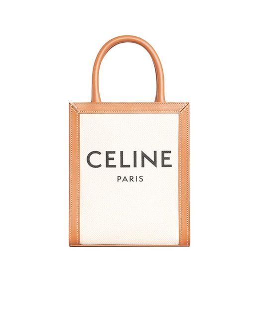 Céline White Vertical Cabas Handbag