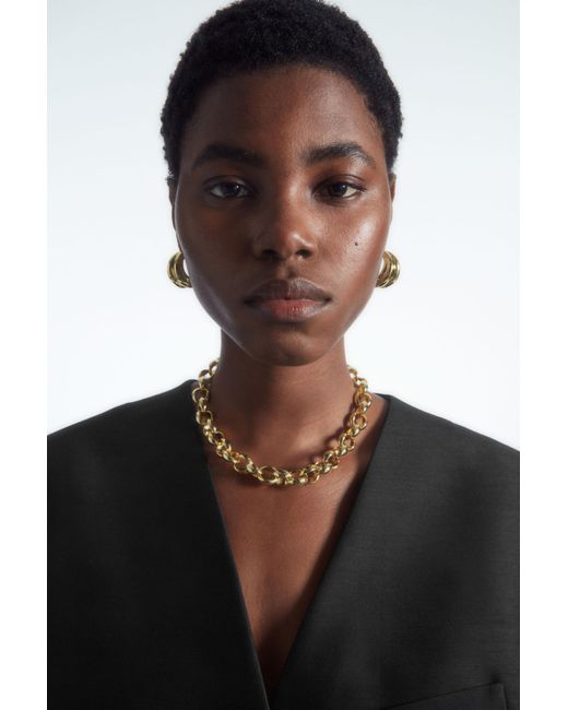 COS Metallic Chunky Chain Necklace