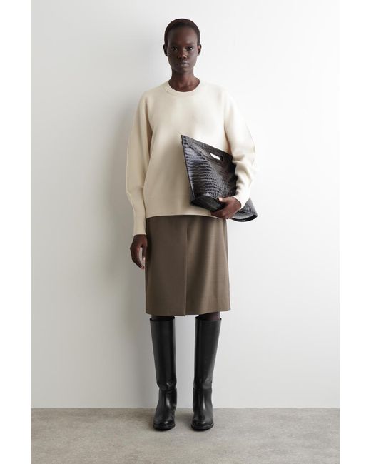 COS Natural Rounded Double-Faced Wool Sweater