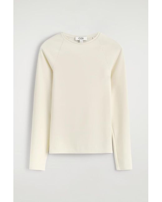 COS Natural Technical Jersey Long-Sleeved Top