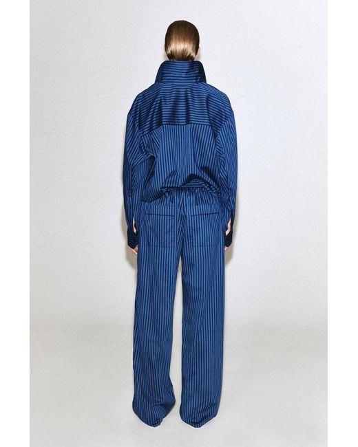 COS Blue Piped Striped Drawstring Pants