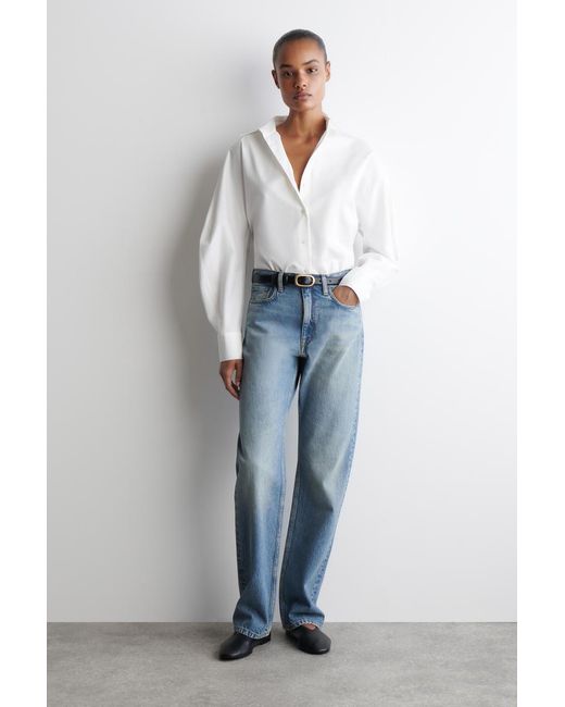 COS White Rounded Pima Cotton Shirt