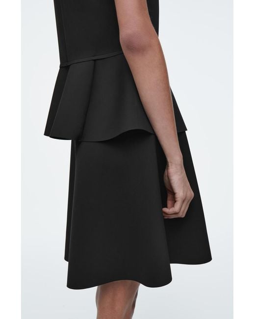 COS Black A-Line Scuba Mini Skirt