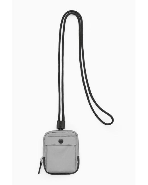 COS Reflective Mini Crossbody Pouch in Metallic for Men Lyst