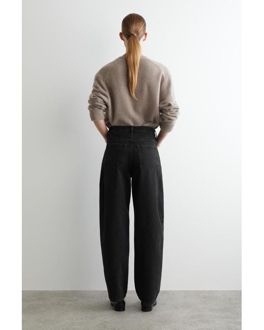 COS Gray Bay Barrel-Leg Jeans