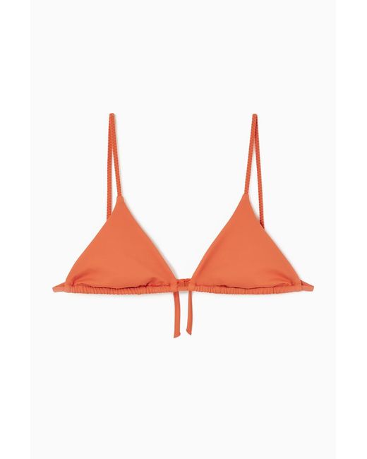 COS Orange Triangel-bikinioberteil