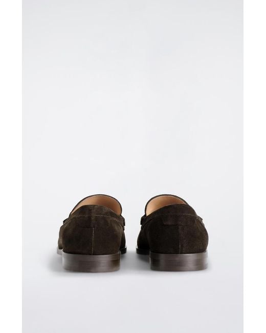 COS White Suede Penny Loafers for men