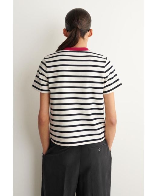 COS Blue Clean Cut T-Shirt