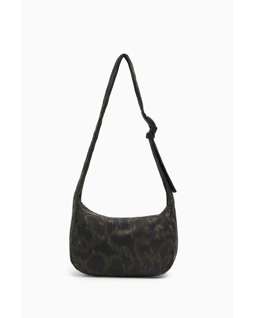 COS Animal-print Crossbody Saddle Bag in Black | Lyst