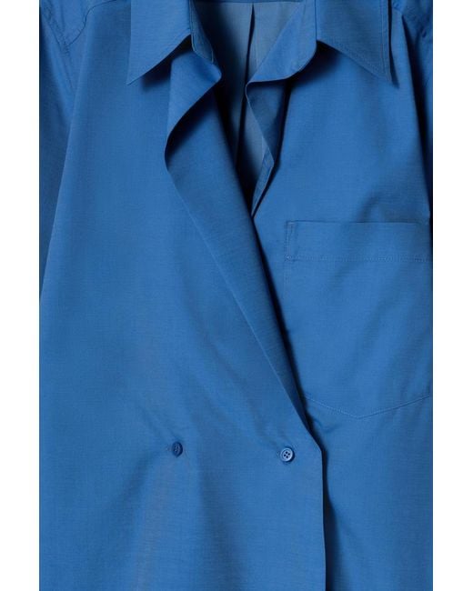 COS Blue Double-breasted Shirt