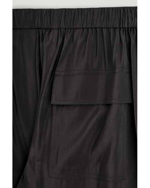 COS Black Elasticated Wide-Leg Trousers