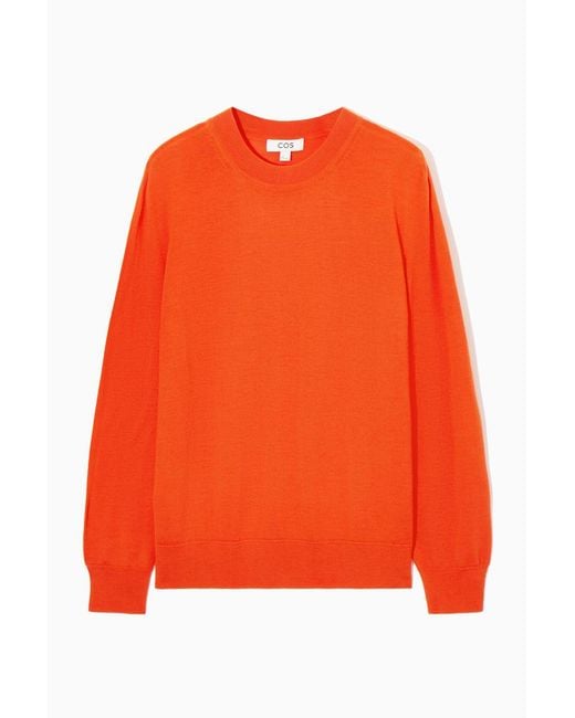 COS Orange Merino Wool Jumper