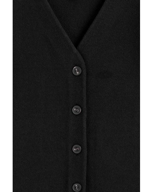 COS Black Buttoned Milano-Knit Mini Dress