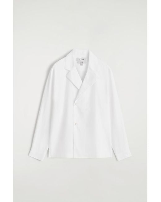 COS White Double-Breasted Shirt for men