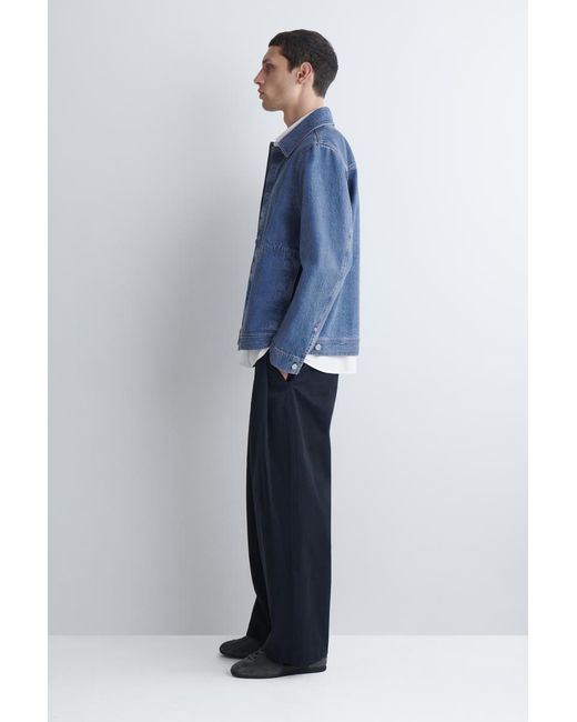 COS Blue Minimal Denim Jacket for men