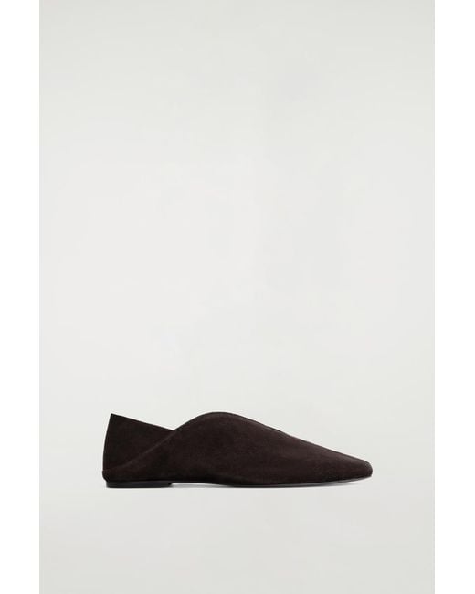 COS Brown Suede Mules