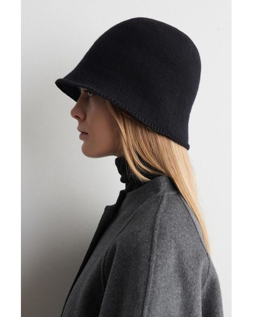 COS Blue Merino Wool Bucket Hat