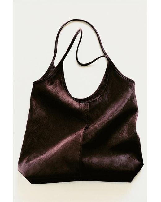 COS Purple Sculpted Tote Bag