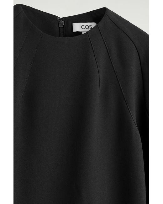 COS Black Tailored Long-Sleeved Mini Dress