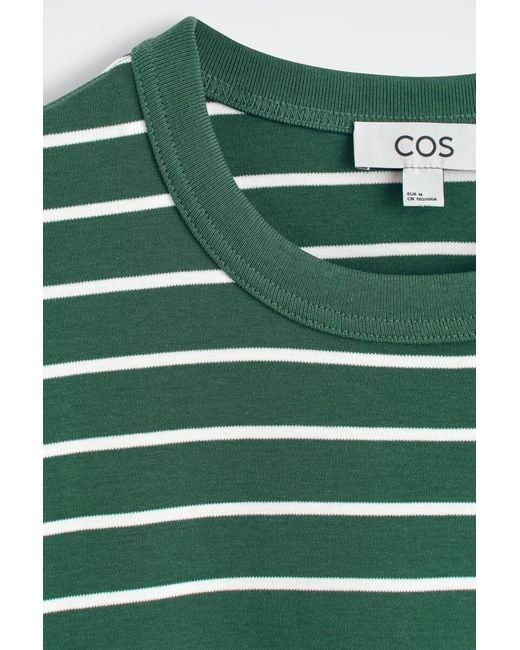COS Green Interlock Cotton Crew-Neck T-Shirt for men