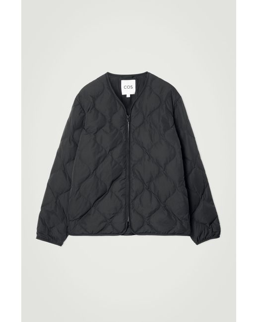 COS Blue Quilted Down Jacket for men