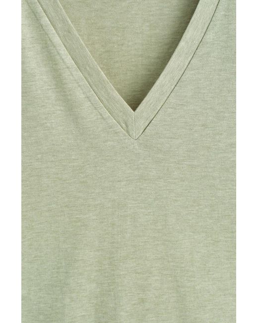 COS Green Cotton V-Neck T-Shirt