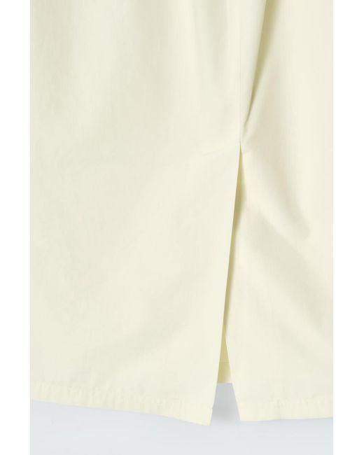 COS Natural Cotton Drawstring Midi Skirt