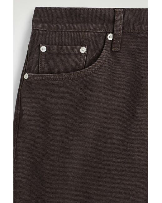 COS Brown Facade Straight-Leg Jeans