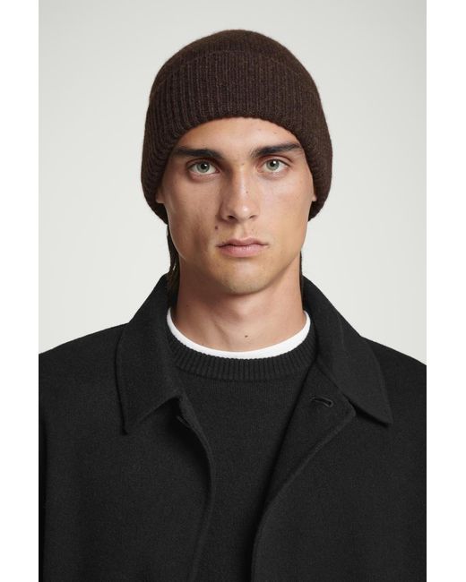 COS Brown Pure Cashmere Beanie