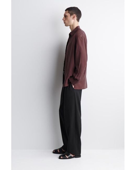 COS Purple Tailored Silk Shirt for men