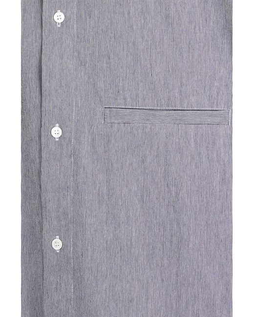 COS Gray Relaxed-Fit Seersucker Grandad-Collar Shirt for men