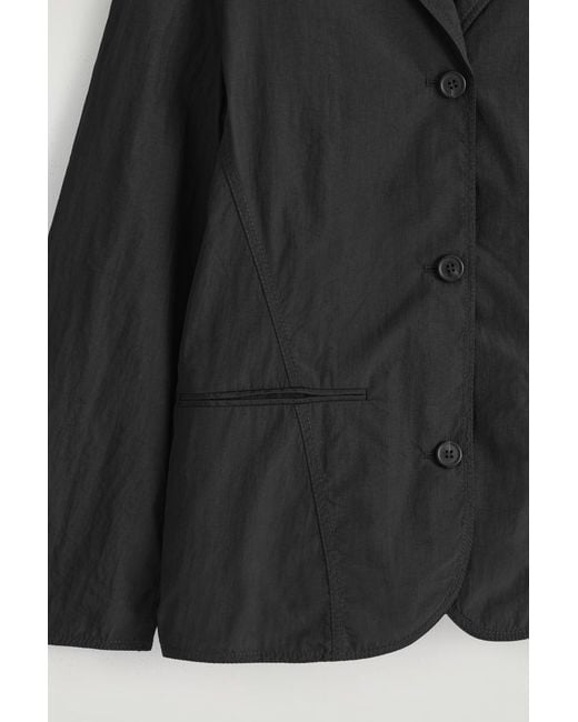 COS Black Nylon Blazer