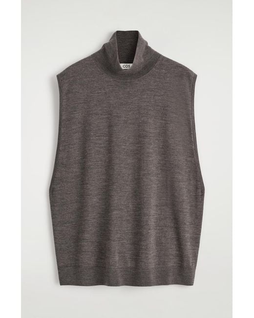 COS Gray Rollkragenpullunder Aus Merinowolle