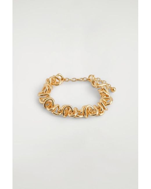 COS Blue Knotted Chain Bracelet