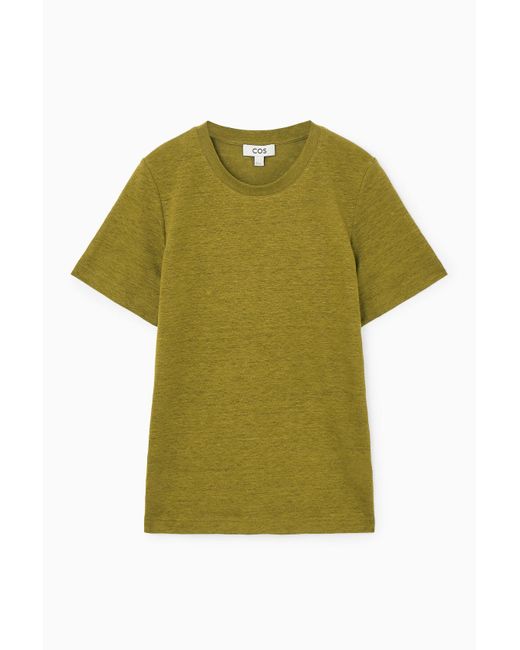 COS Green Linen T-shirt