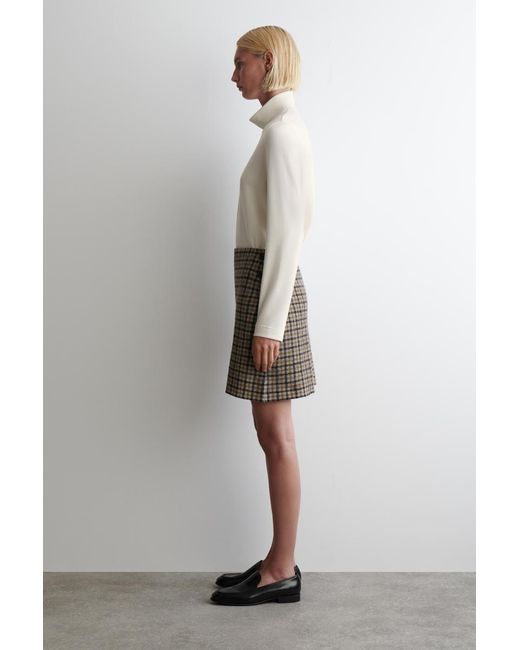 COS Natural Merino Wool Mini Skirt