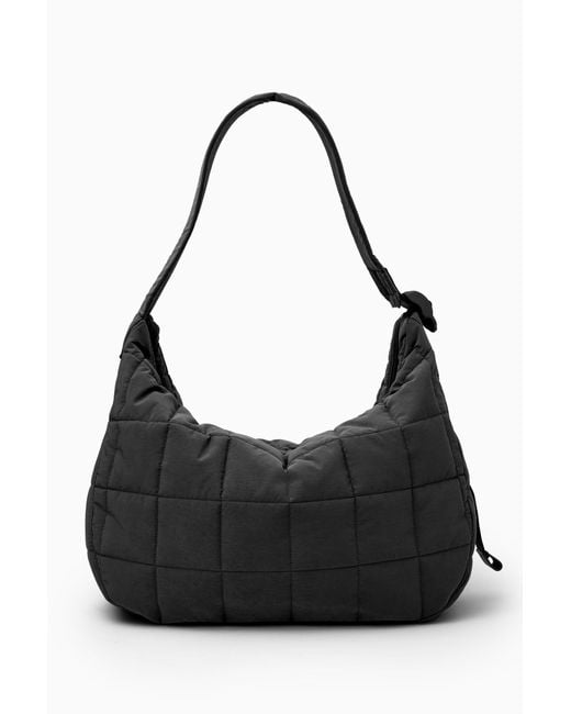 COS Black Quilted Messenger - Ripstop for men