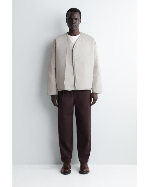 COS Gray Reversible Quilted Jacket for men