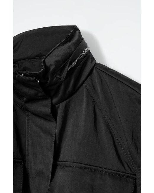COS Black Waisted Utility Jacket