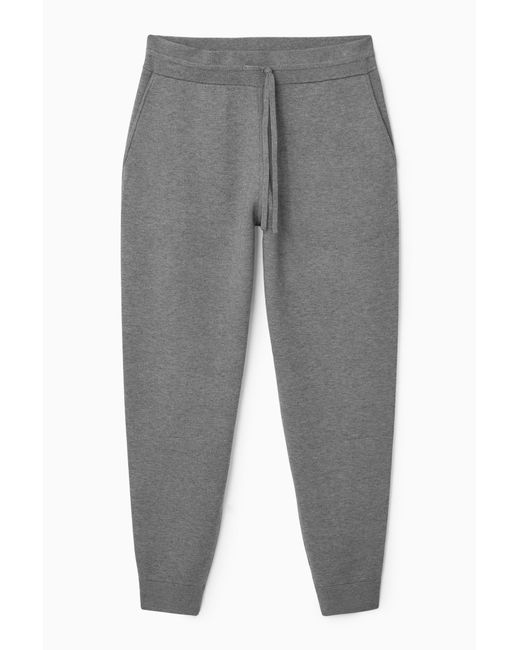 COS Gray Knitted JOGGERS for men