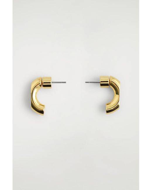 COS Multicolor Faceted Hoop Earrings