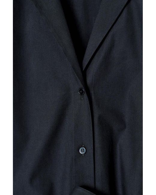COS Blue Belted Short-Sleeved Midi Shirt Dress